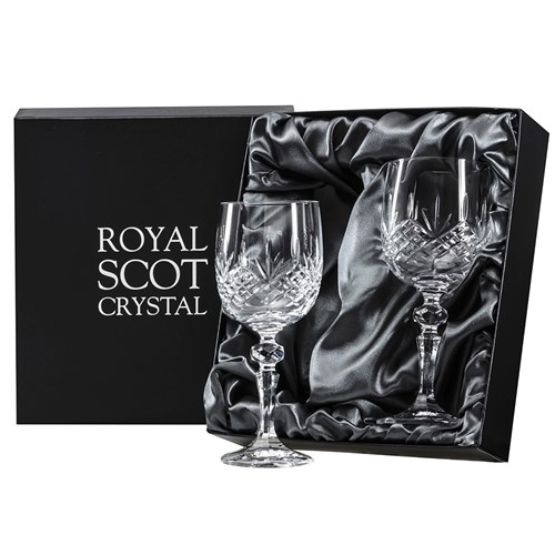 Glencoe 2 Crystal Large Wine Glasses 180 mm (Presentation Boxed) Royal Scot Crystal - Shop Today